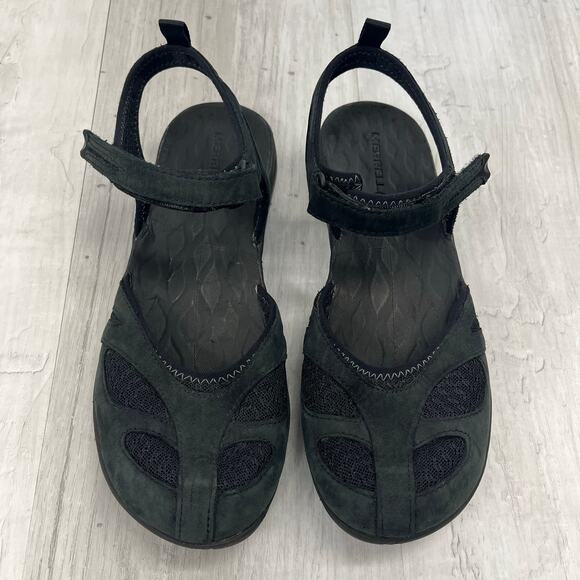 Merrell Siren Wrap Q2 Mesh Breathable Suede Outdoor Mary Jane Sandals - Picture 1 of 11